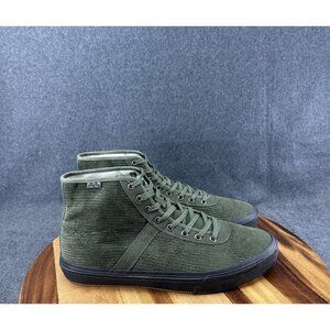 Vans Men's Gilbert Crockett Hi Corduroy Olive Green Black Shoes Size 13